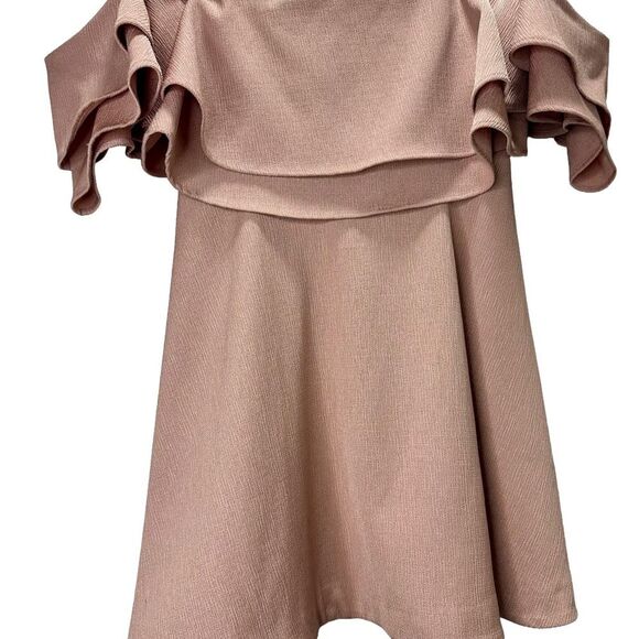 Keepsake the Label Pink Serenity Two Tiered Ruffle Dress Size L - Picture 3 of 12